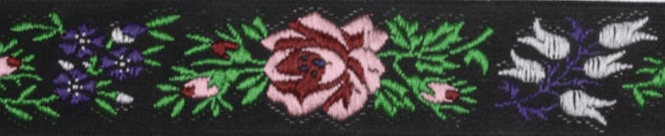 Hovedbilde Blomsterbånd, rosa/lilla 23mm