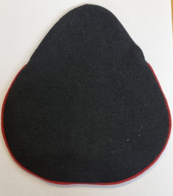 Hovedbilde Bunadsveske sort m/ mørk rød kant