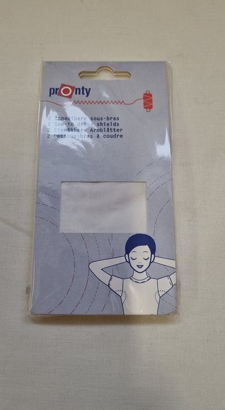 Innleggspute under arm hvit