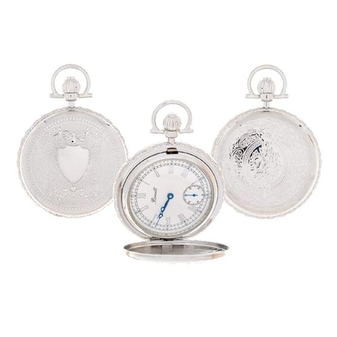 Hovedbilde Lommeur 668100 forsølvet 