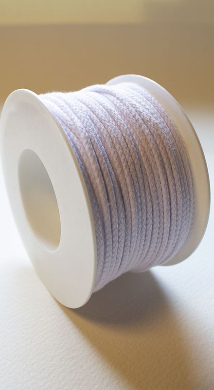 Anorakksnor, hvit 3,5mm