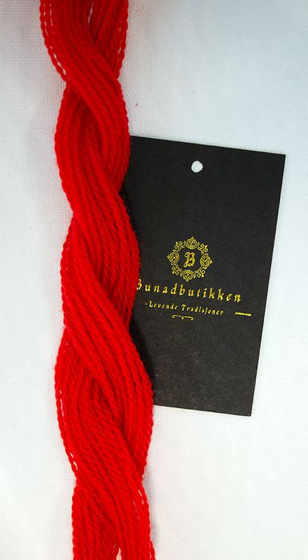 Hifa Huldra brodergarn Klar ren rød 8007