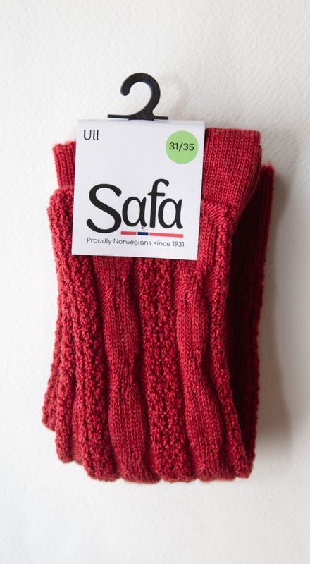 Knestrømper mørk rød til gutt