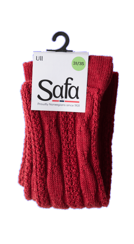 Knestrømper mørk rød til gutt