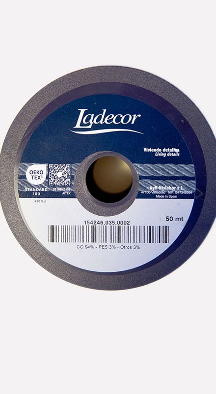 Anorakksnor, sort 3mm Ladecor