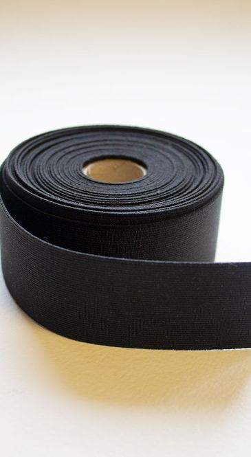 Hovedbilde 40 mm strikk/ elastikk, sort