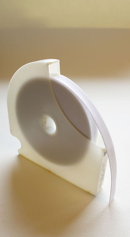 Skråbånd 13mm hvit